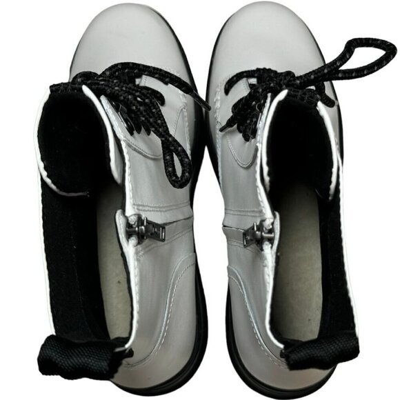 🔥🔥 UGG Sidnee Waterproof White Leather Platform Stacked Boot Size 8 New - Picture 7 of 8